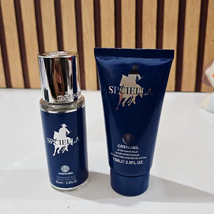 SET DE FRAGANCIA + CREMA SPICIELA GRENOBIL PARA CABALLERO (AZUL)MOD# i762