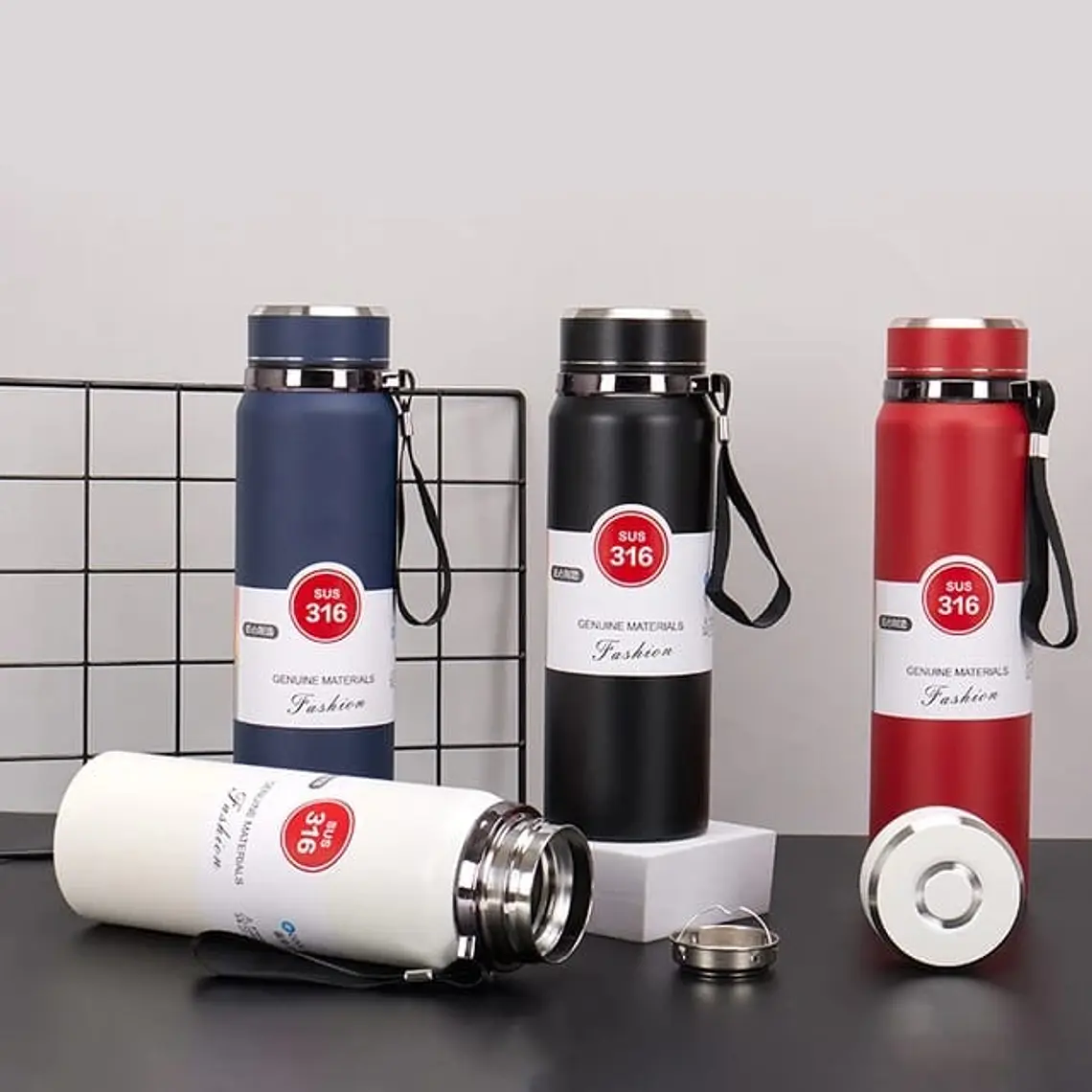 TERMO SUS 316 VACUUM DE 1 LITRO MOD# MB-63 (AGREGAR ESTAMPITA DEL MUNDIAL) 1