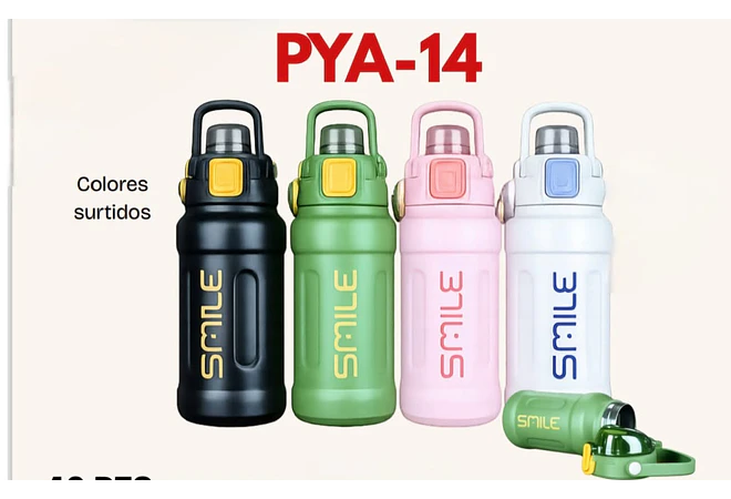 1100ML TERMO XPLORER SMILE  CON AGARRADERA MODEL #PYA-14