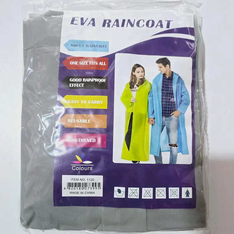 IMPERMEABLE ADULTO EVA RAINCOAT MOD #B1002 5