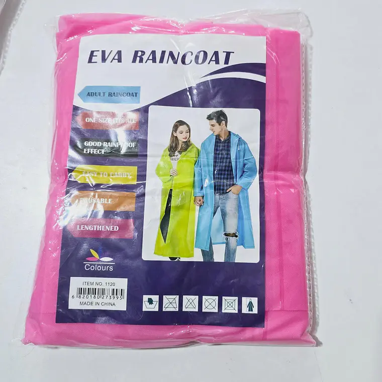 IMPERMEABLE ADULTO EVA RAINCOAT MOD #B1002 6
