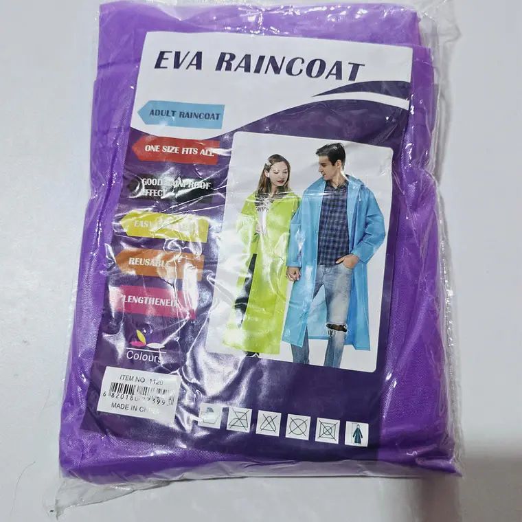 IMPERMEABLE ADULTO EVA RAINCOAT MOD #B1002 7