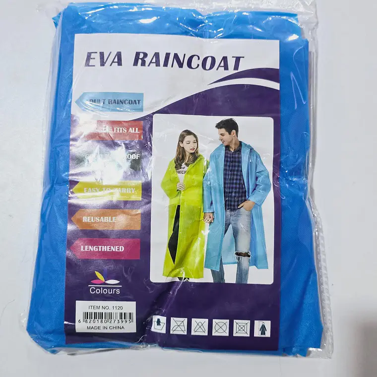 IMPERMEABLE ADULTO EVA RAINCOAT MOD #B1002 10