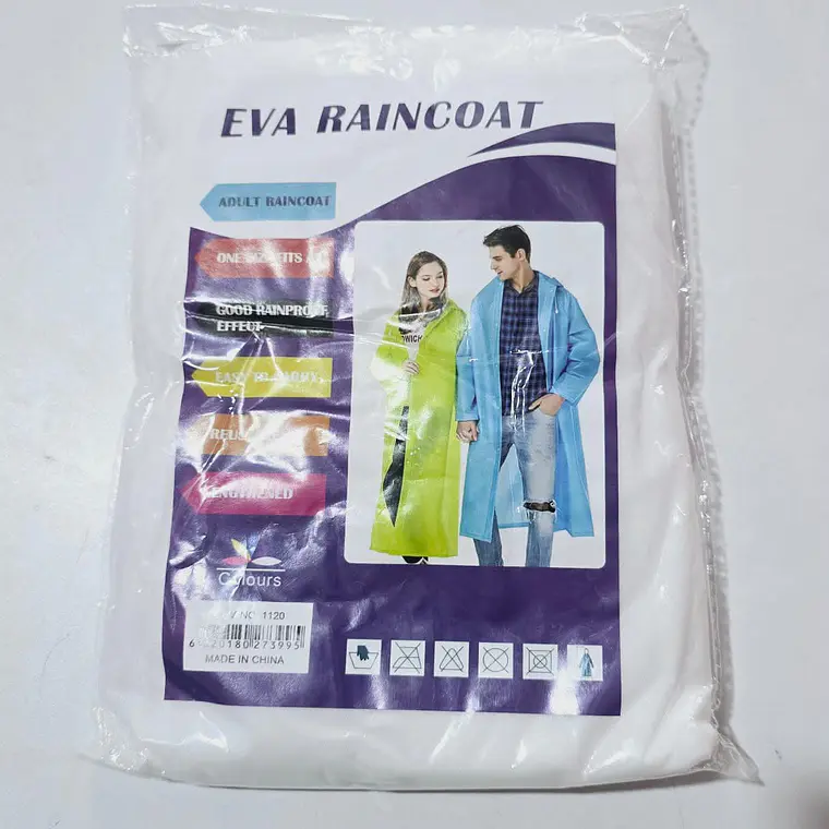 IMPERMEABLE ADULTO EVA RAINCOAT MOD #B1002 11