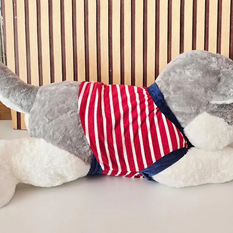 PELUCHE GRANDE HUSKY CON PLAYERA MOD# G018 2