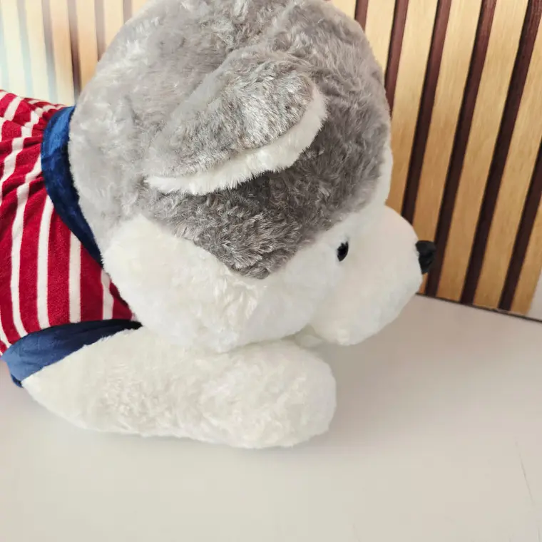 PELUCHE GRANDE HUSKY CON PLAYERA MOD# G018 3