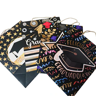 BOLSA MEDIANA PARA REGALO DISEÑO GRADUACIÓN MOD# 2117-M-12,3 Y 4🎓