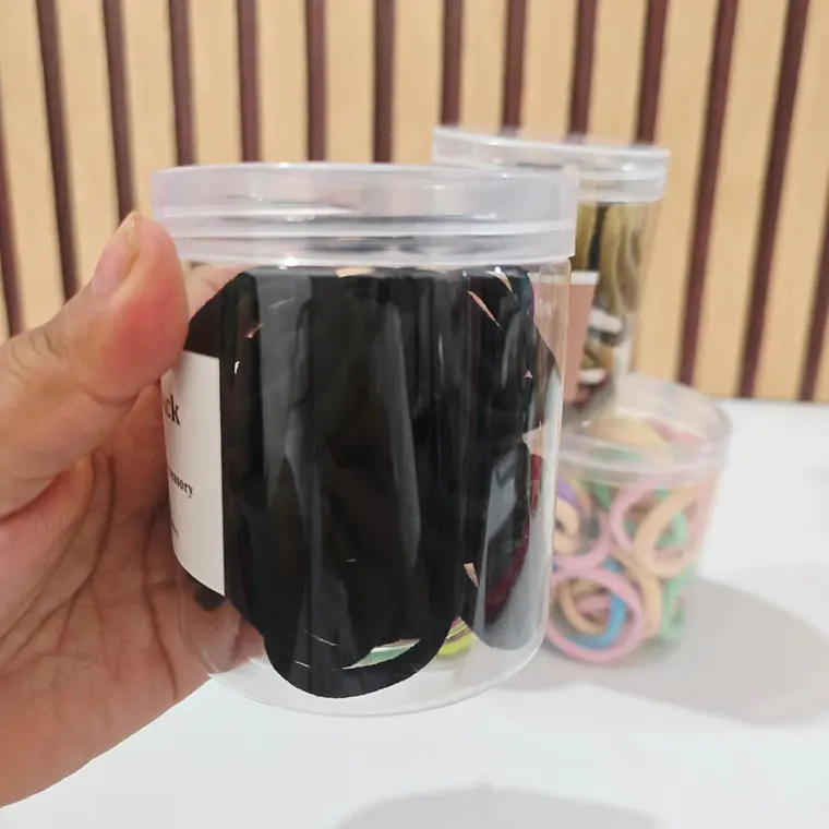 1 BOTECITO/TAPA BLANCA CON 50 DONITAS GRANDES DE COLORES (AL AZAR) MOD# WMD0009 3