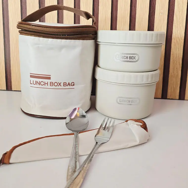 SET DE TUPPER REDONDOS HERMÉTICOS LUNCH BOX BAG 2