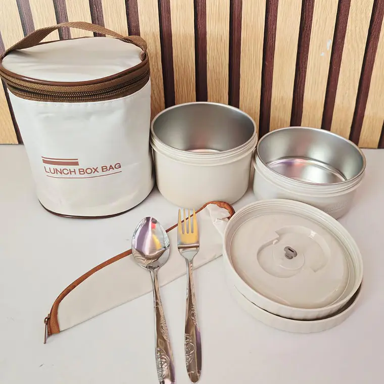 SET DE TUPPER REDONDOS HERMÉTICOS LUNCH BOX BAG 4