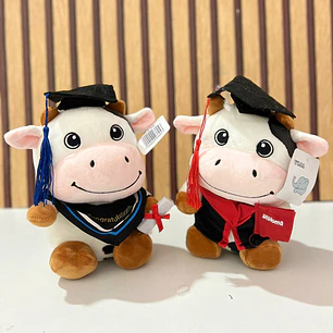 PELUCHE VAQUITA CON BIRRETE 🎓  MOD# Y446 GRADUACION 🐮