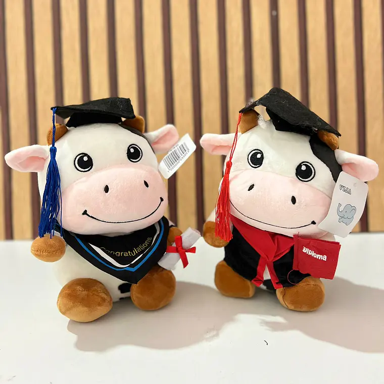 PELUCHE VAQUITA CON BIRRETE 🎓  MOD# Y446 GRADUACION 🐮 1