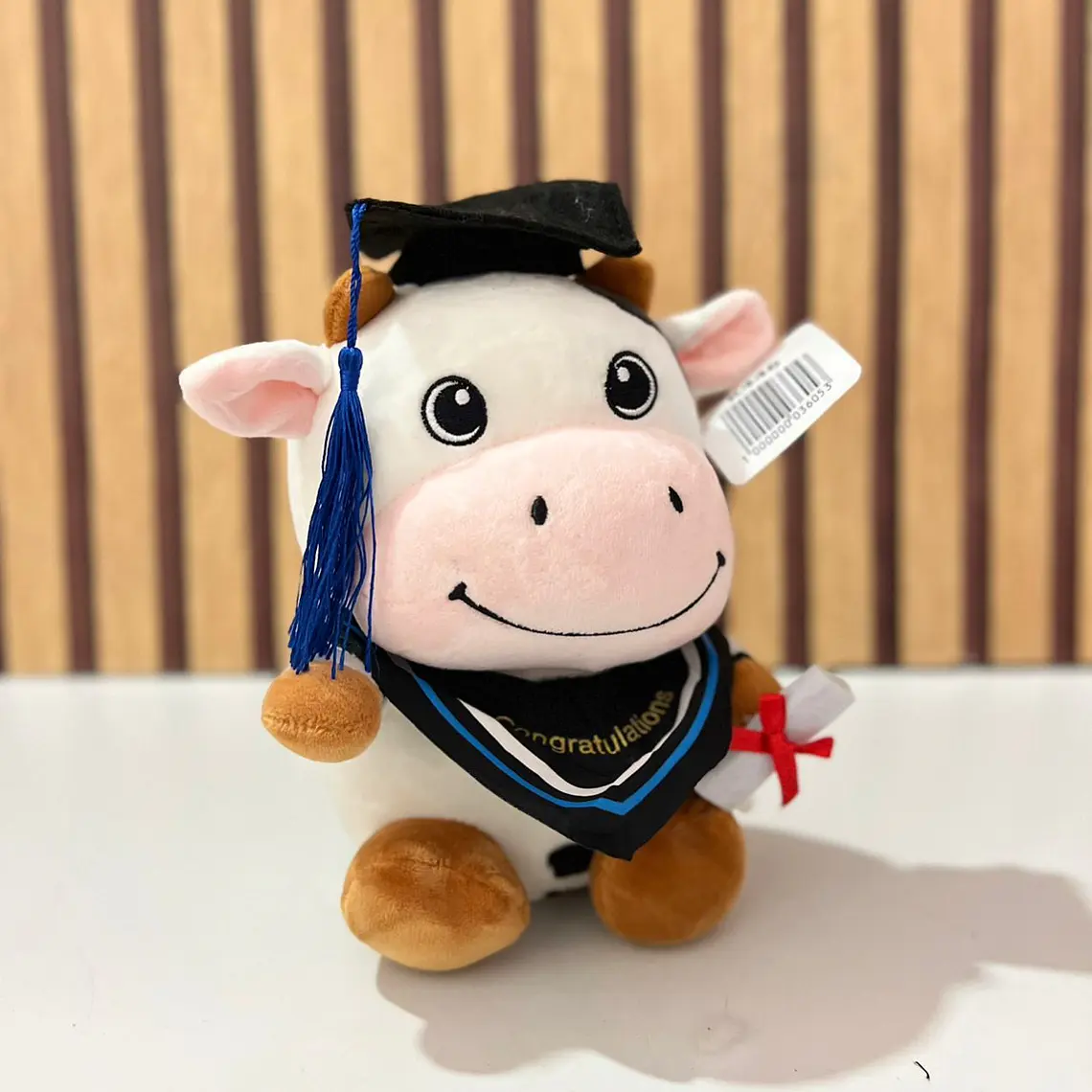 PELUCHE VAQUITA CON BIRRETE 🎓  MOD# Y446 GRADUACION 🐮 2