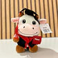 PELUCHE VAQUITA CON BIRRETE 🎓  MOD# Y446 GRADUACION 🐮 - Miniatura 3