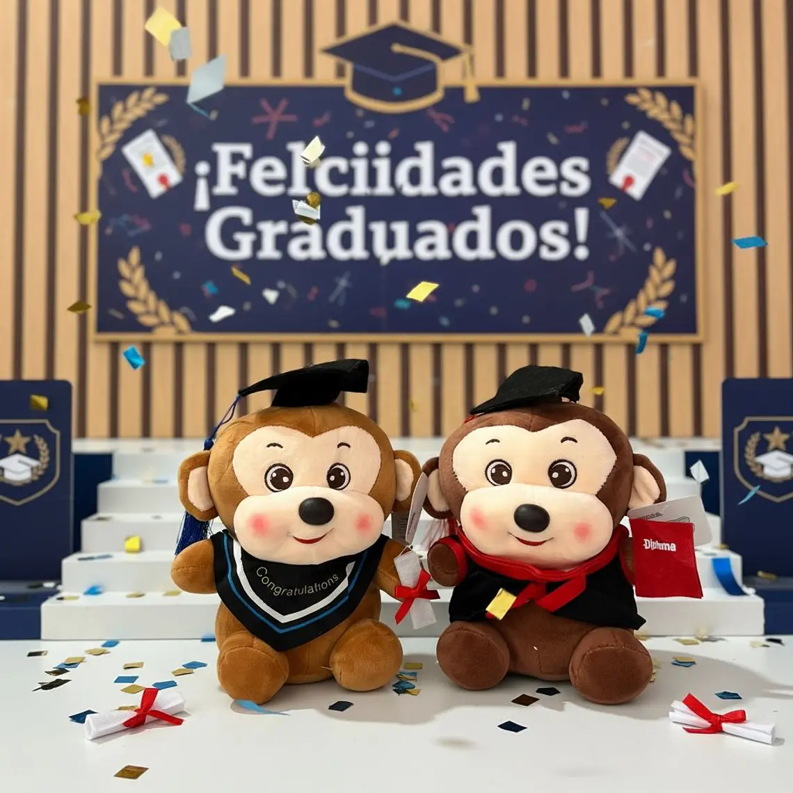 🐒 PELUCHE CHANGUITO CON BIRRETE 🎓  MOD# M287 GRADUACION 1