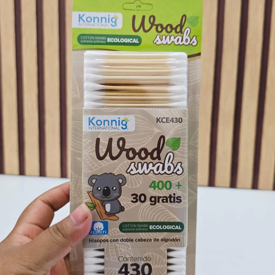 CAJITA CON 330 O 430 COTONETES MOD# KCE30 O KCE430 2