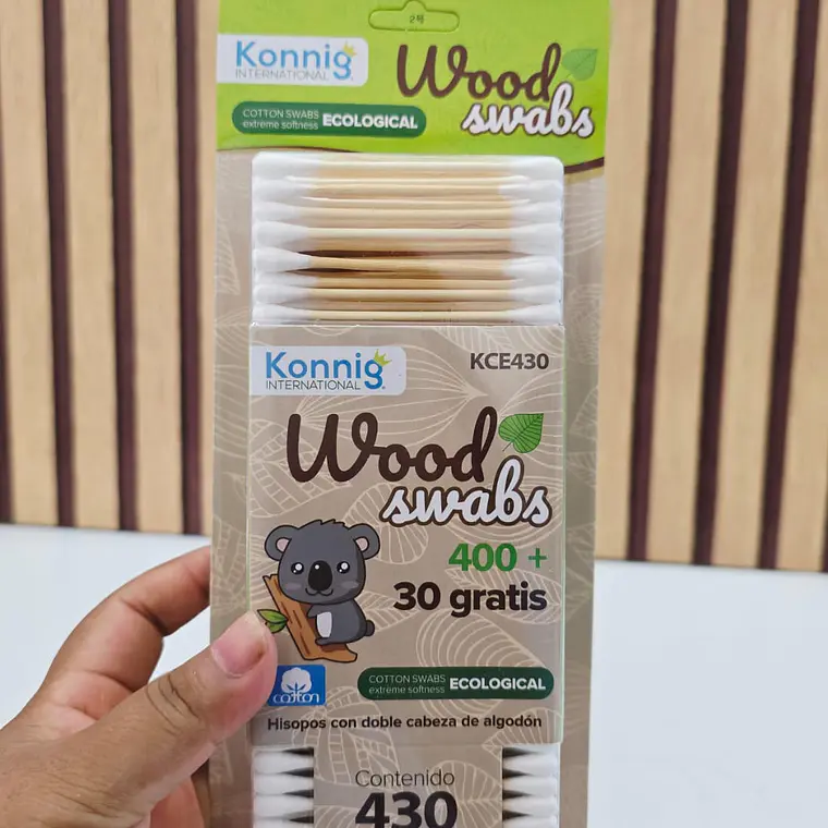 CAJITA CON 330 O 430 COTONETES MOD# KCE30 O KCE430 2