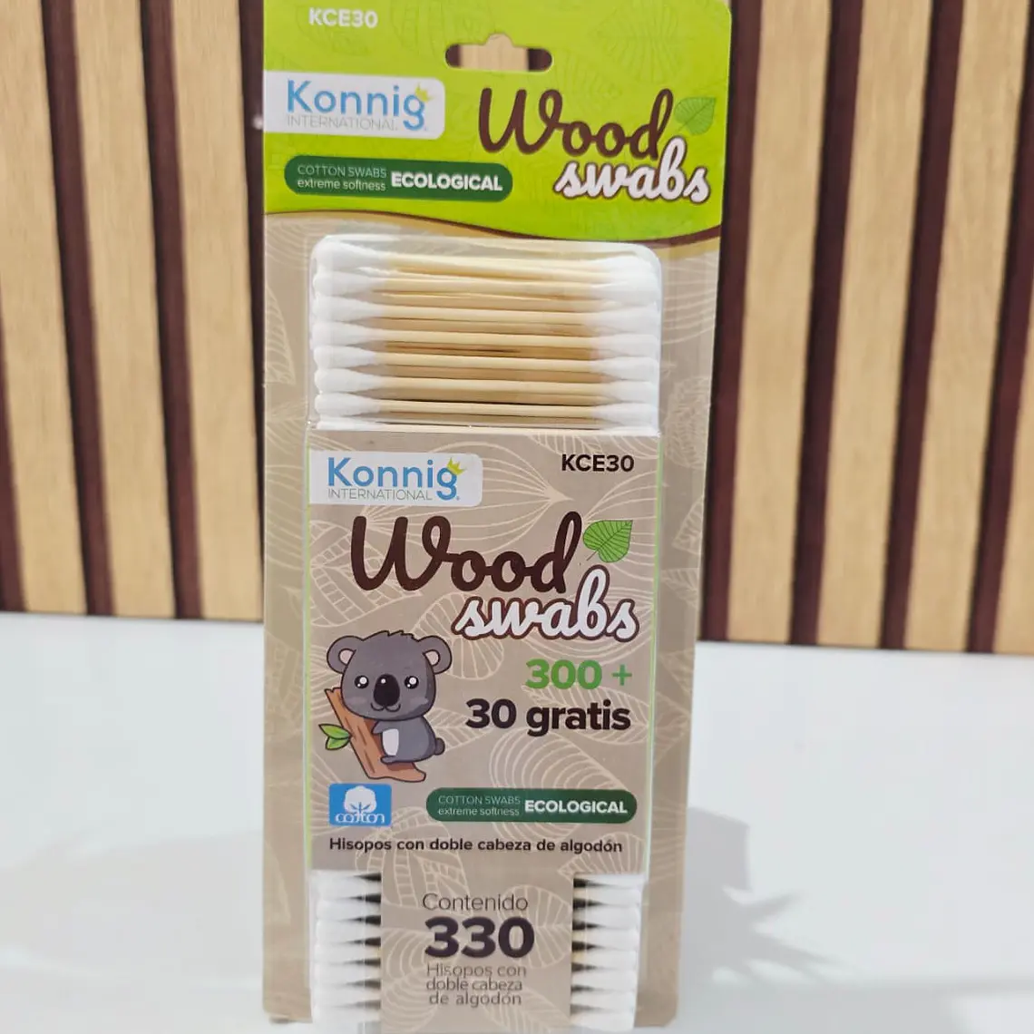 CAJITA CON 330 O 430 COTONETES MOD# KCE30 O KCE430 5