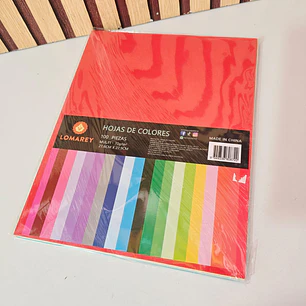 PAQ CON 100 HOJAS DE COLORES TAMAÑO CARTA MOD# VEZ-01