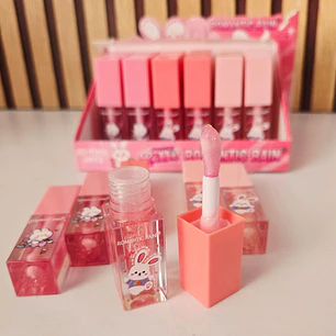 LIP GLOSS CON BRILLO (TRANSPARENTE) ROMÁNTIC RAIN MOD# R3068  🐇