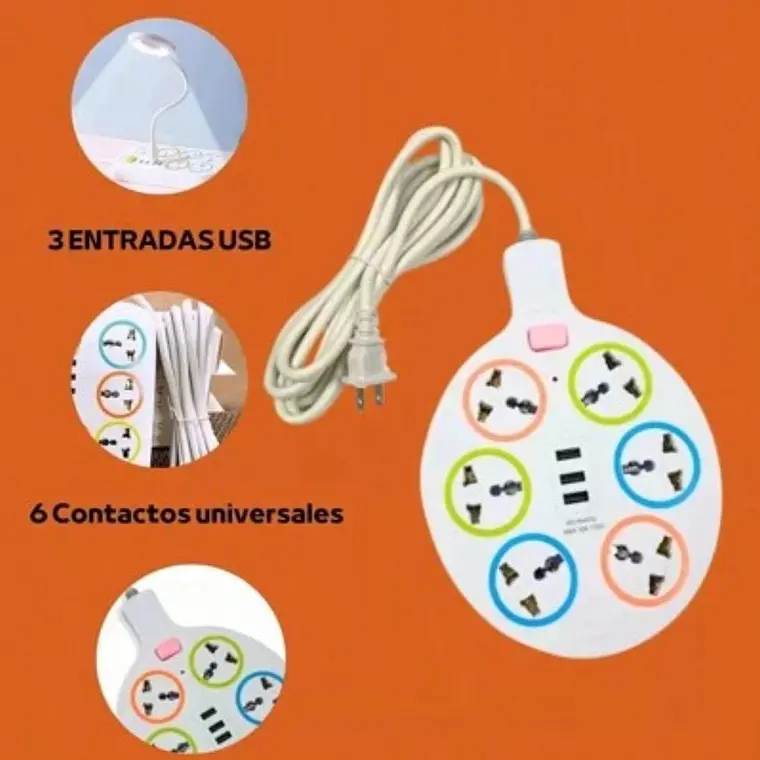 EXTENSIÓN MULTICONTACTO CIRCULAR MOD#ENC 3