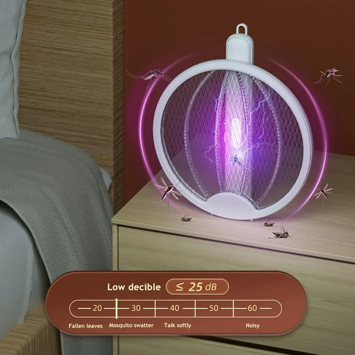 RAQUETA ELÉCTRICA RECARGABLE PARA MATAR MOSQUITOS MOD#RQ02 2