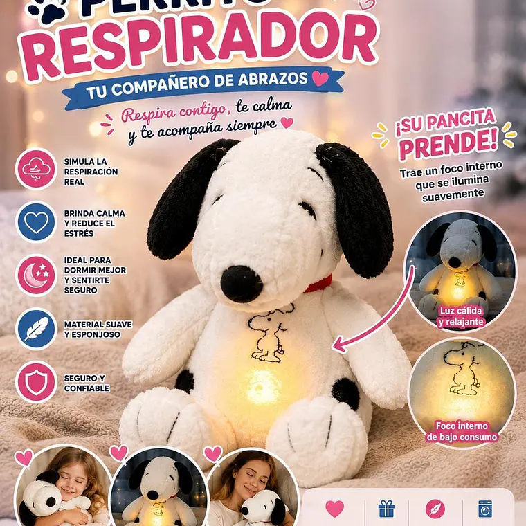 SNOPPY QUE RESPIRA CON LUZ Y SONIDO 1