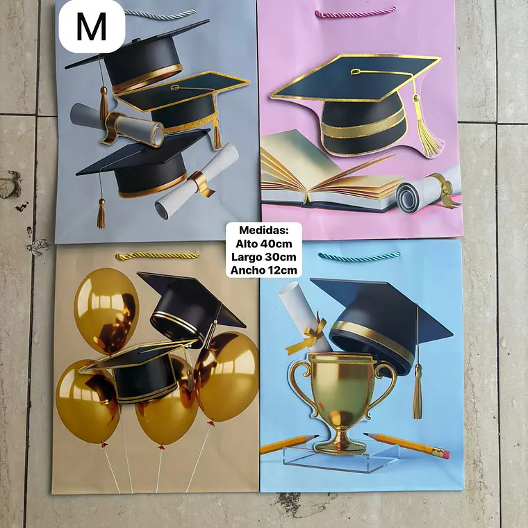 BOLSA GRANDE PARA REGALO DISEÑO GRADUACIÓN MOD# 334886 🎓 2