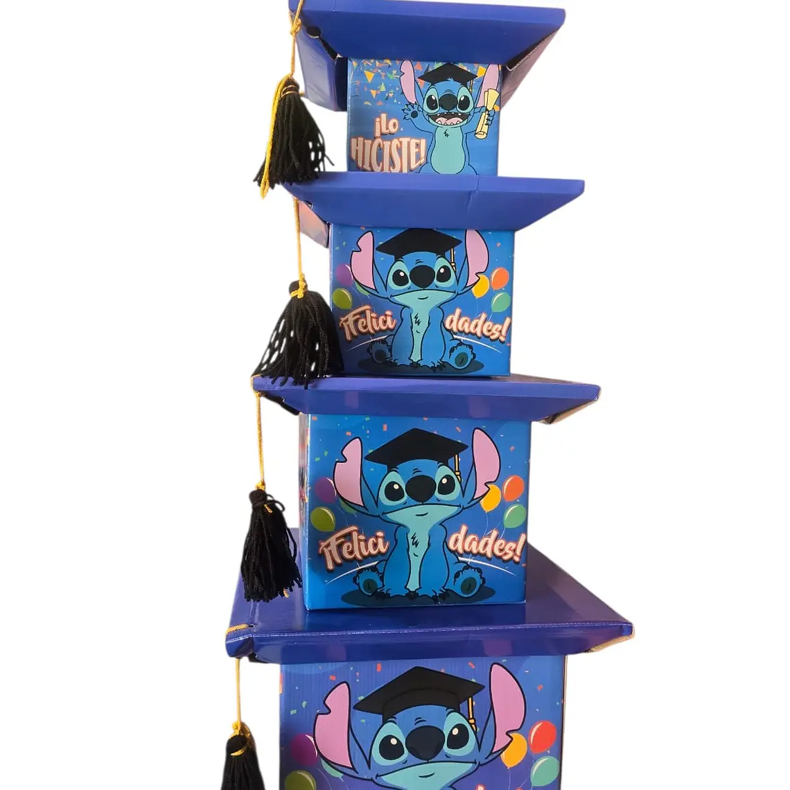 SET DE 4 CAJAS PARA GRADUACIÓN DIF TAMAÑOS PERSONAJES MOD#02 3