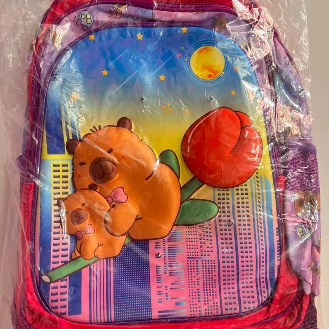 COMBO MOCHILA PARA PRIMARIA DISEÑO CAPIBARA AL AZAR MOD# 25163-7 4