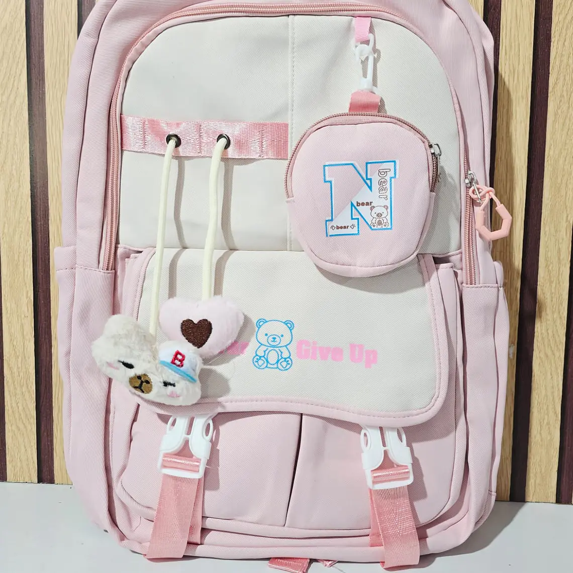 MOCHILA JUVENIL (NEVER GIVE UP) MOD# 1868 3