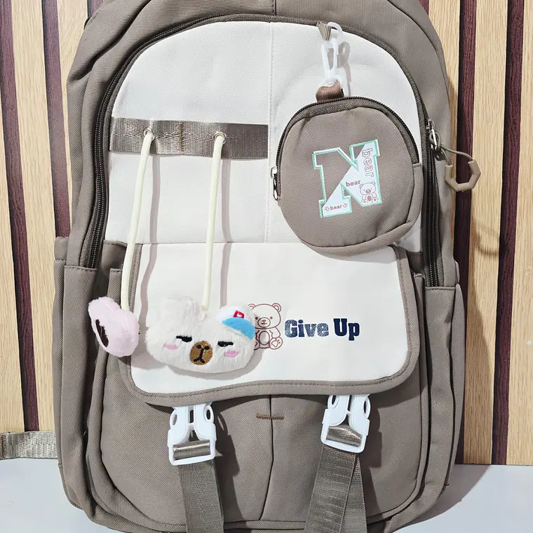 MOCHILA JUVENIL (NEVER GIVE UP) MOD# 1868 5