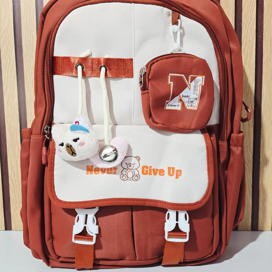 MOCHILA JUVENIL (NEVER GIVE UP) MOD# 1868 6