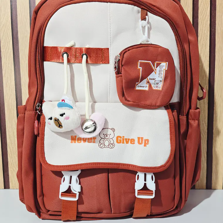 MOCHILA JUVENIL (NEVER GIVE UP) MOD# 1868 6