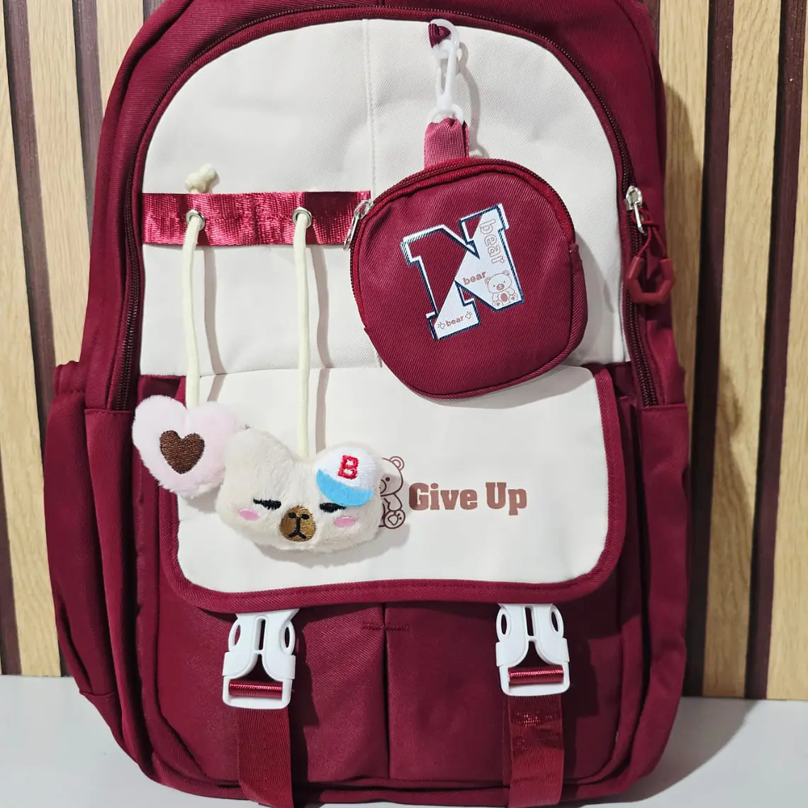 MOCHILA JUVENIL (NEVER GIVE UP) MOD# 1868 7