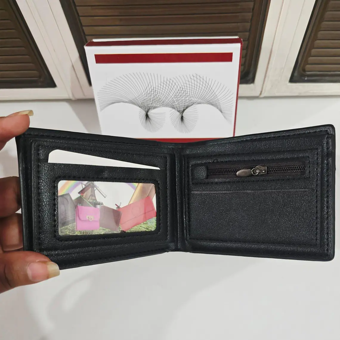 CARTERA PARA CABALLERO COM CIERRE AL AZAR MODELO#ZP-9 6