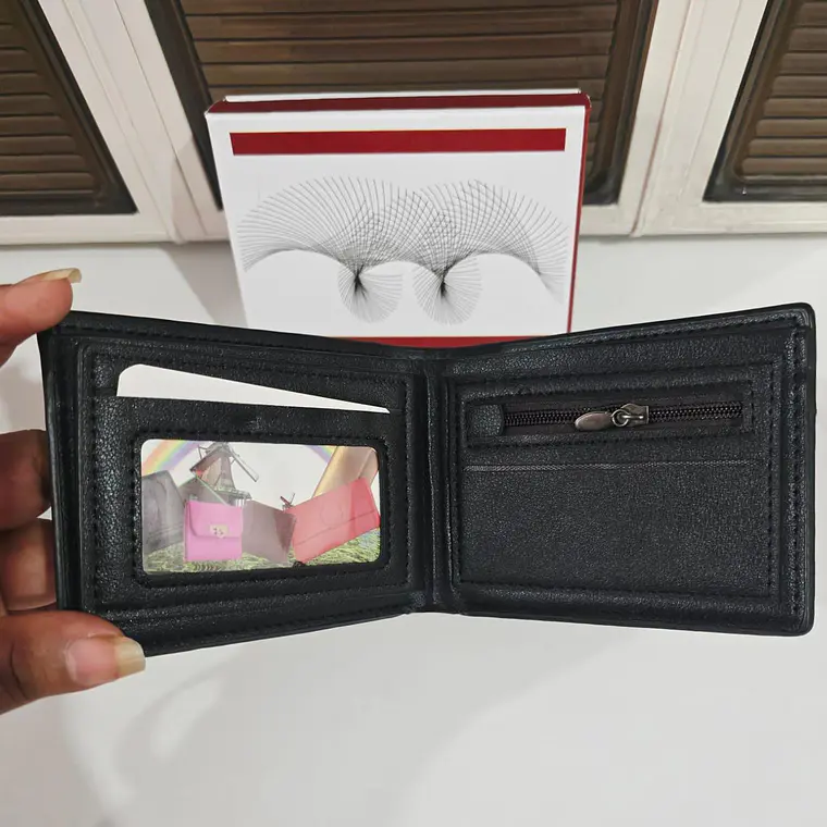 CARTERA PARA CABALLERO COM CIERRE AL AZAR MODELO#ZP-9 6