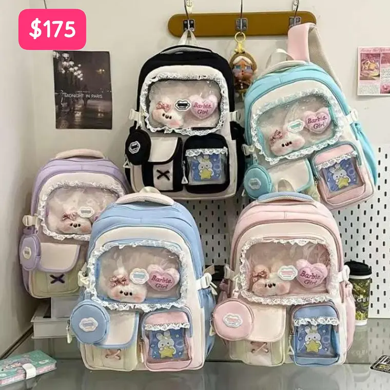 MOCHILA JUVENIL KAWAII (ENCAJE) MOD# 5090 1