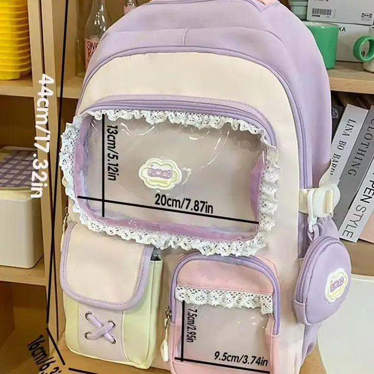 MOCHILA JUVENIL KAWAII (ENCAJE) MOD# 5090 2