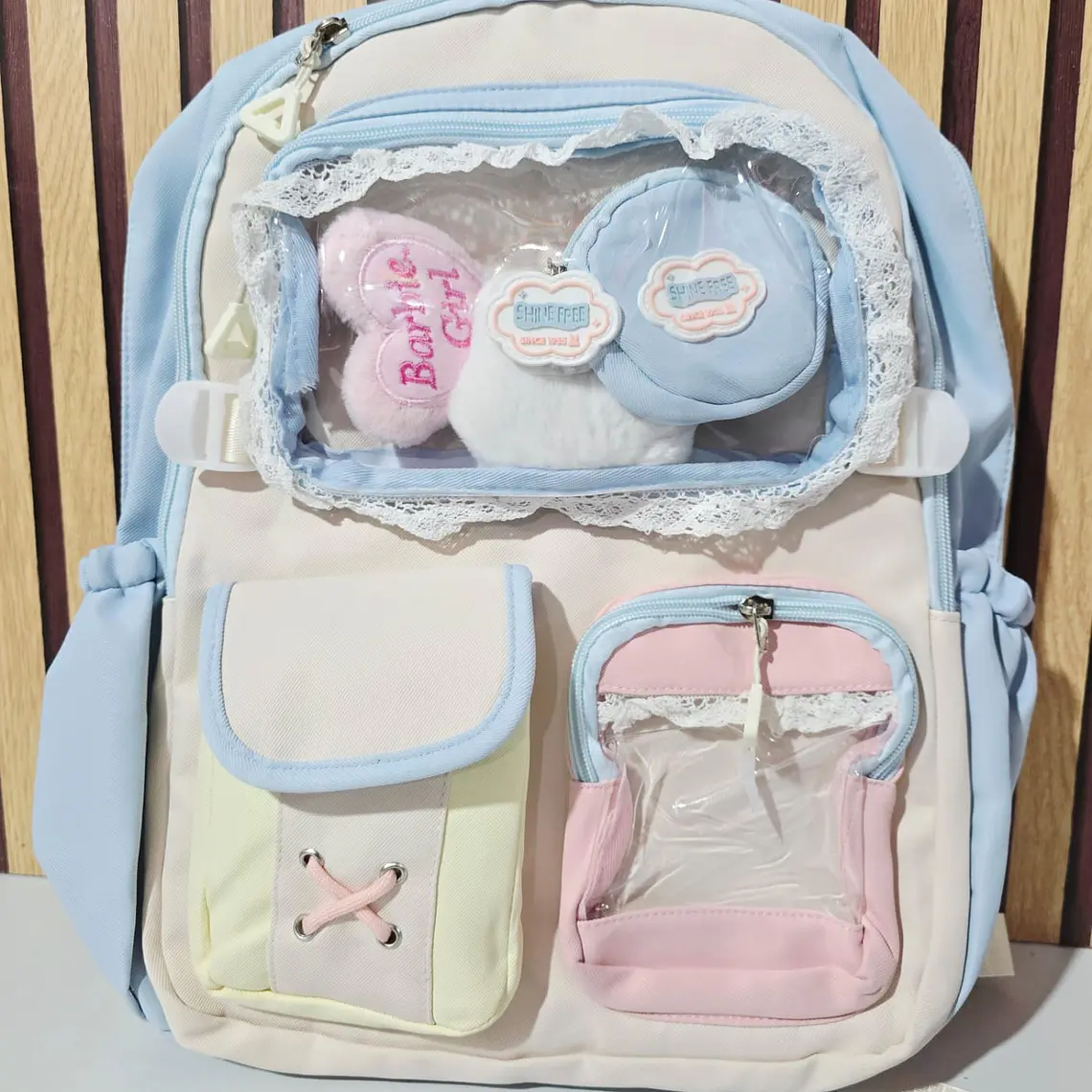 MOCHILA JUVENIL KAWAII (ENCAJE) MOD# 5090 4