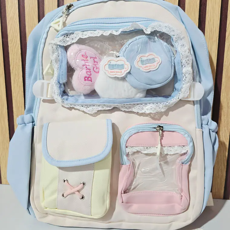 MOCHILA JUVENIL KAWAII (ENCAJE) MOD# 5090 4