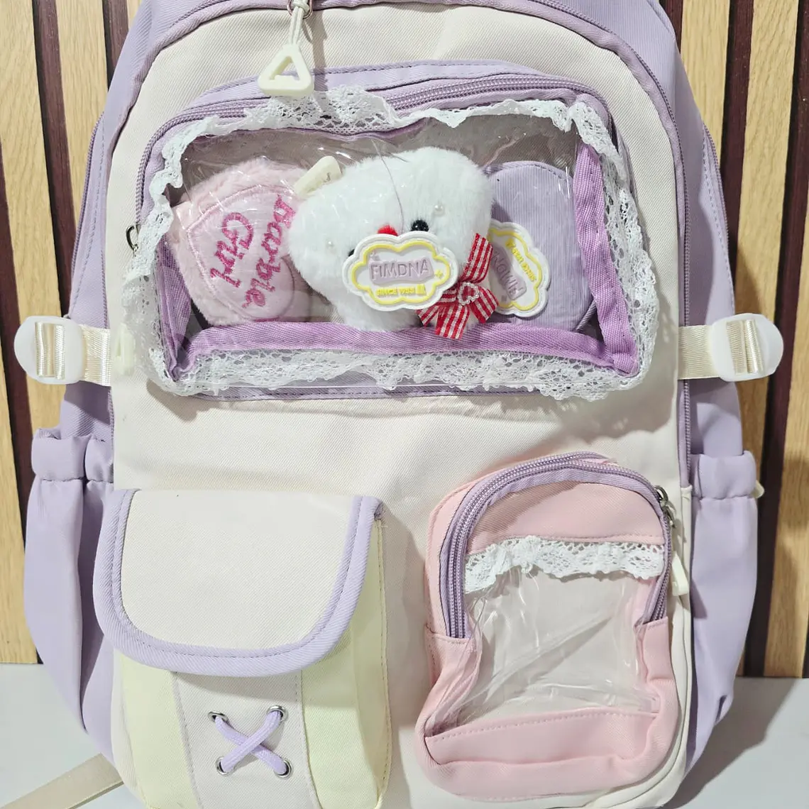 MOCHILA JUVENIL KAWAII (ENCAJE) MOD# 5090 7