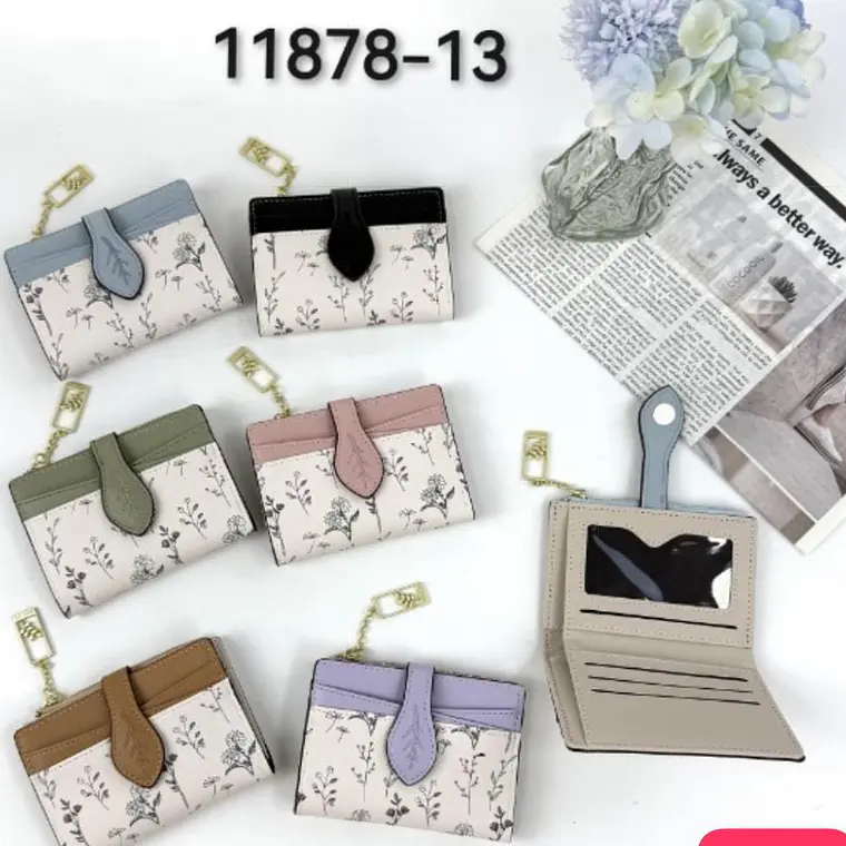 CARTERITA/MONEDERO BROCHE HOJITA MOD# 11878-13 1