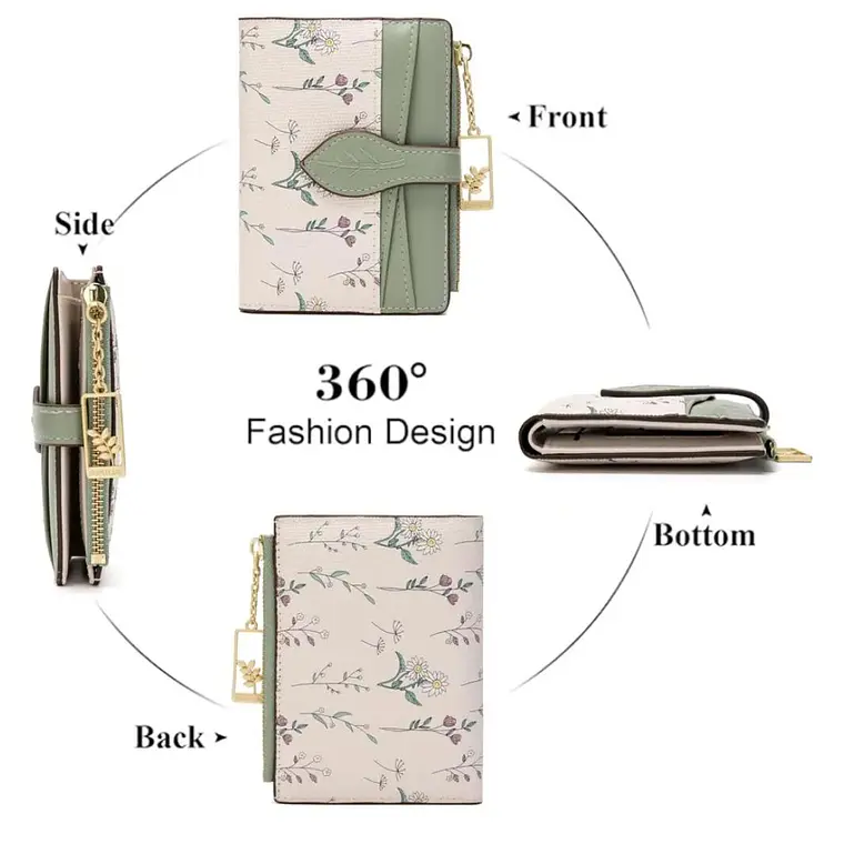 CARTERITA/MONEDERO BROCHE HOJITA MOD# 11878-13 8