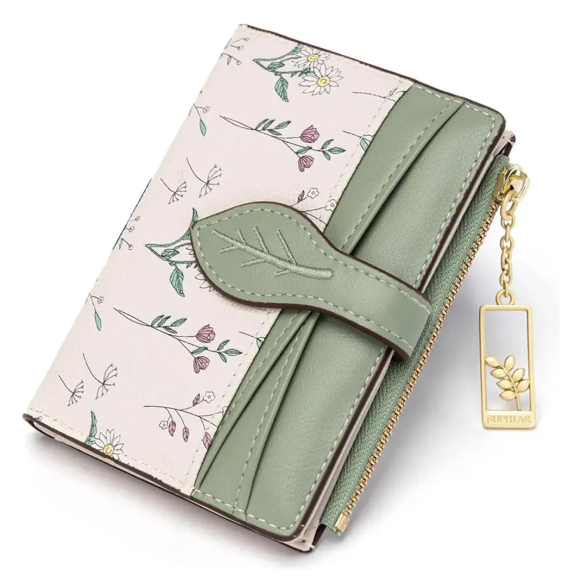 CARTERITA/MONEDERO BROCHE HOJITA MOD# 11878-13 9