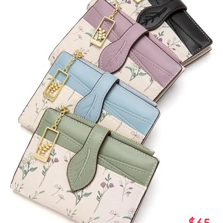 CARTERITA/MONEDERO BROCHE HOJITA MOD# 11878-13 10