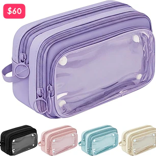 LAPICERA TRANSPARENTE CON 3 CIERRES MOD#