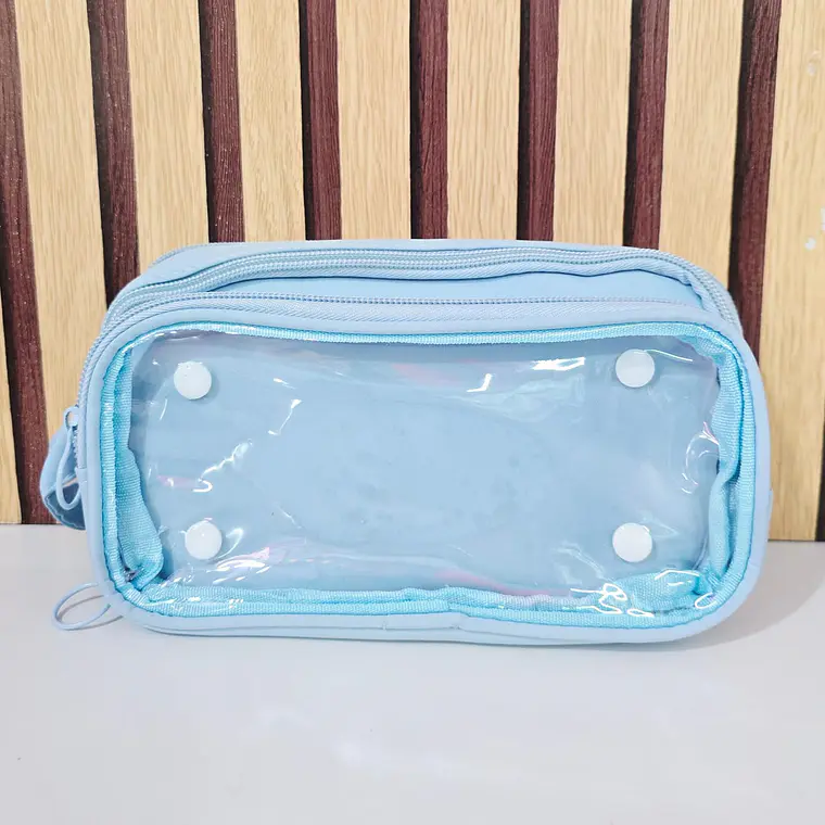 LAPICERA TRANSPARENTE CON 3 CIERRES MOD# 2