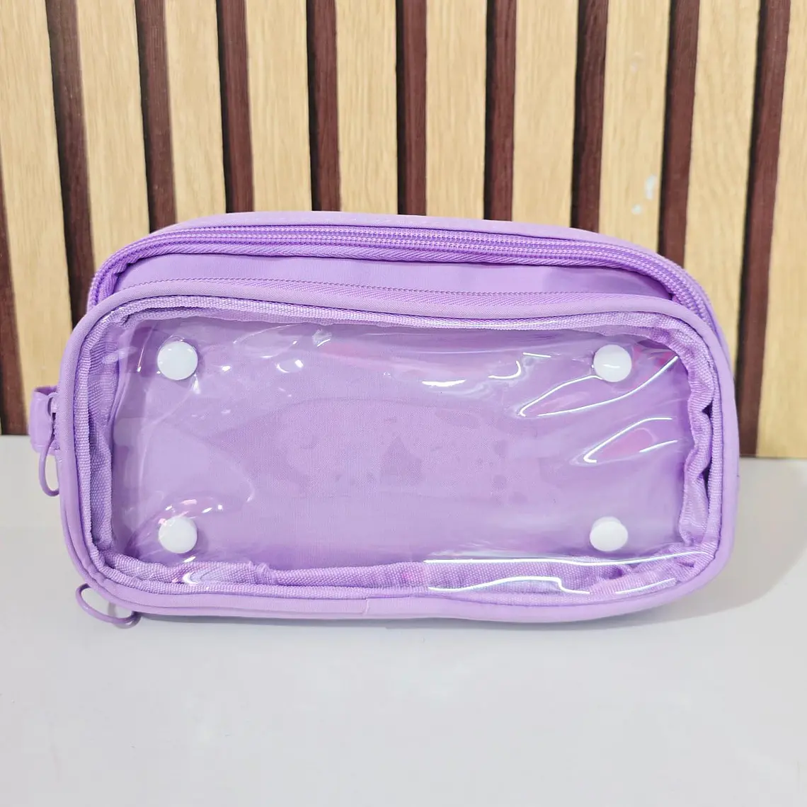 LAPICERA TRANSPARENTE CON 3 CIERRES MOD# 3