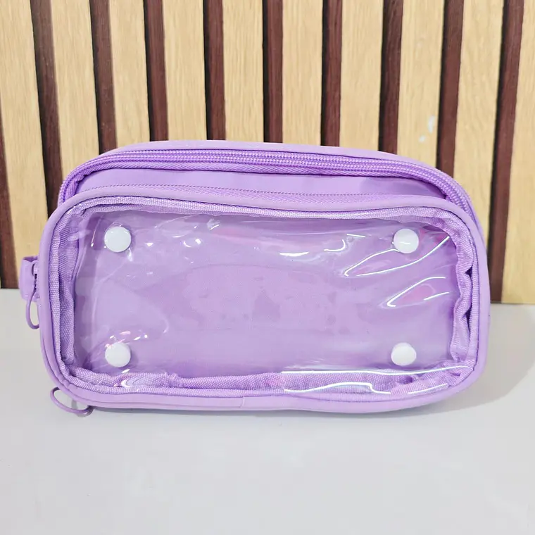 LAPICERA TRANSPARENTE CON 3 CIERRES MOD# 3